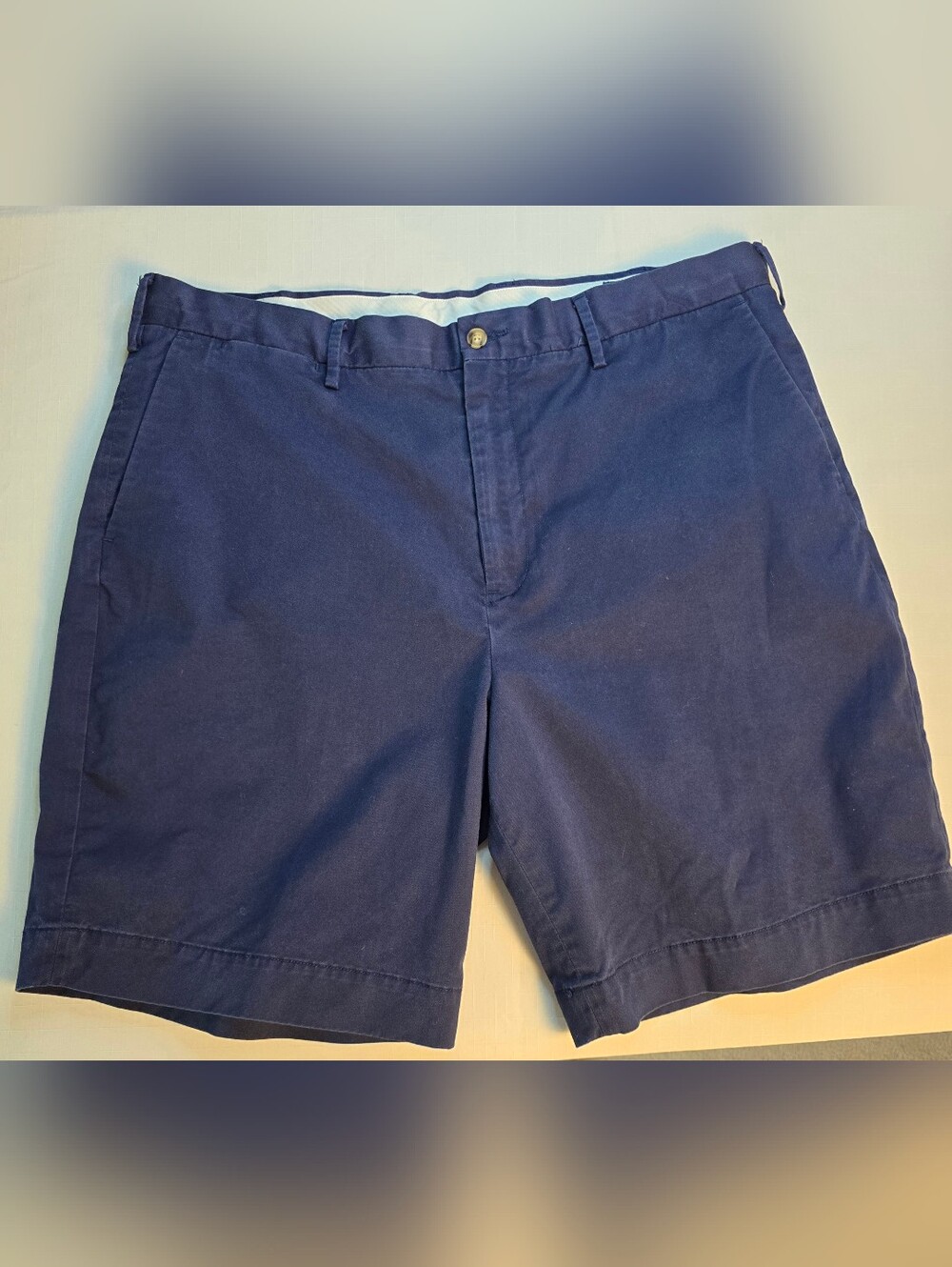 Polo Ralph Lauren Navy Flat-Front Men's Preppy Backyard Bbq Dad‎ Shorts